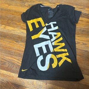 Nike Women's Charcoal Tee with Yellow and White Graphic